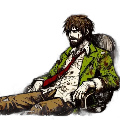 jacket, concept art, comic book art, cyberpunk transparent PNG cut-out