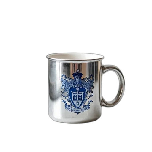 crown, silver, coffee, mug transparent PNG cut-out