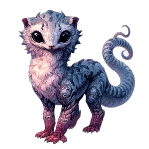 dragon, creature, animal, staff transparent PNG cut-out