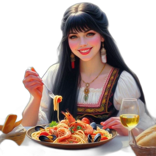 food, jewelry, face, dress transparent PNG cut-out