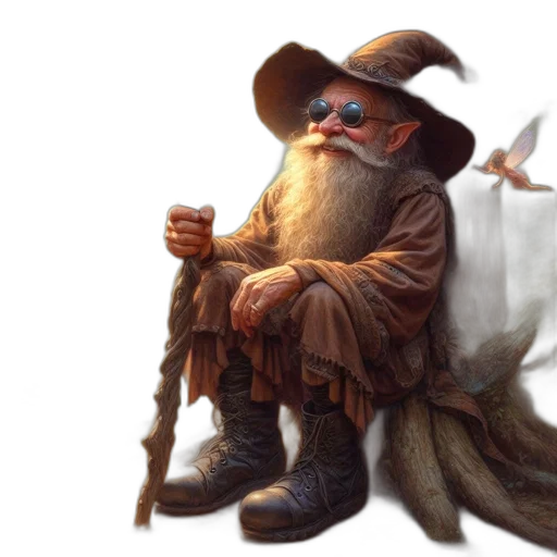 hat, animal, staff, dragon transparent PNG cut-out