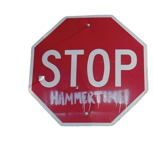 hair, stop, sign, graffiti transparent PNG cut-out