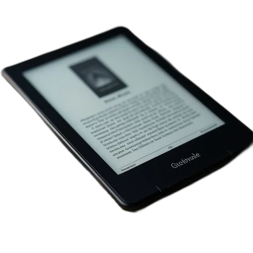 modern, e-reader, black, screen transparent PNG cut-out