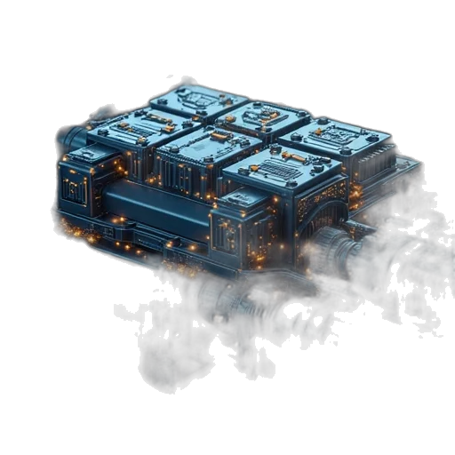 robot, concept art, 3d render, cyberpunk transparent PNG cut-out