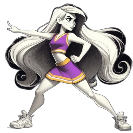 hair, dress, staff, concept art transparent PNG cut-out