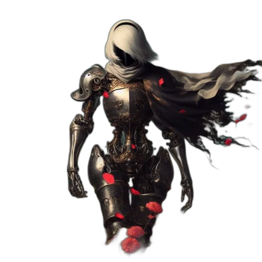 robot, mask, weapon, concept art transparent PNG cut-out