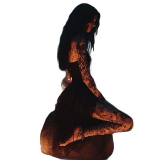 dress, jewelry, creature, mask transparent PNG cut-out