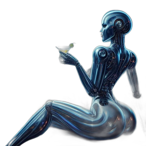 robot, dress, concept art, cyberpunk transparent PNG cut-out