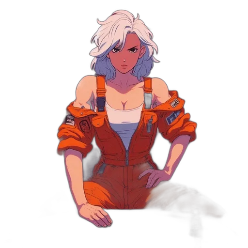 dress, jacket, robot, weapon transparent PNG cut-out