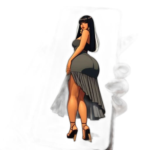 dress, concept art, fantasy art, cartoon transparent PNG cut-out