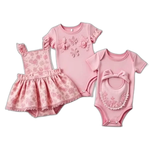 collection, three, pink, baby transparent PNG cut-out