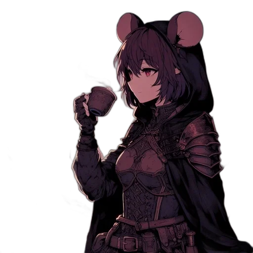 weapon, staff, jacket, mask transparent PNG cut-out