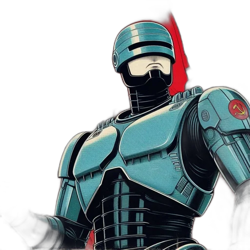 robot, concept art, 3d render, comic book art transparent PNG cut-out