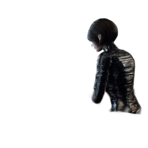jacket, hair, robot, creature transparent PNG cut-out