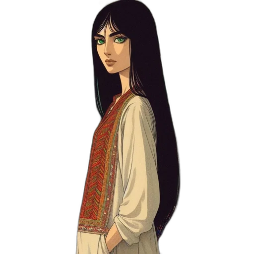 staff, jewelry, dress, face transparent PNG cut-out