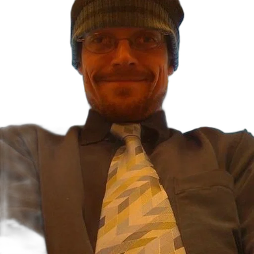 staff, hat, jacket, face transparent PNG cut-out