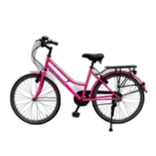 photorealistic, 3d render, pink, bicycle transparent PNG cut-out