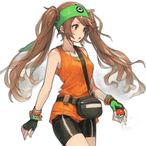 staff, weapon, hat, dress transparent PNG cut-out