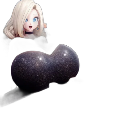hair, creature, robot, 3d render transparent PNG cut-out