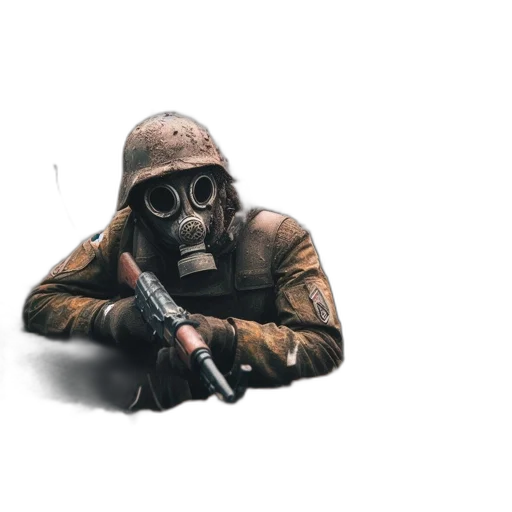 mask, weapon, jacket, face transparent PNG cut-out