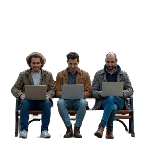 furniture, jacket, staff, 3d render transparent PNG cut-out