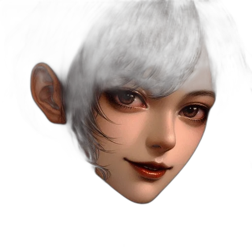 face, robot, hair, mask transparent PNG cut-out
