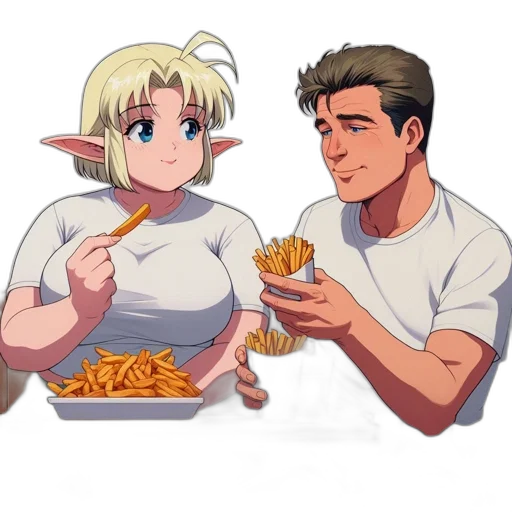 food, pixel art, anime, cartoon transparent PNG cut-out