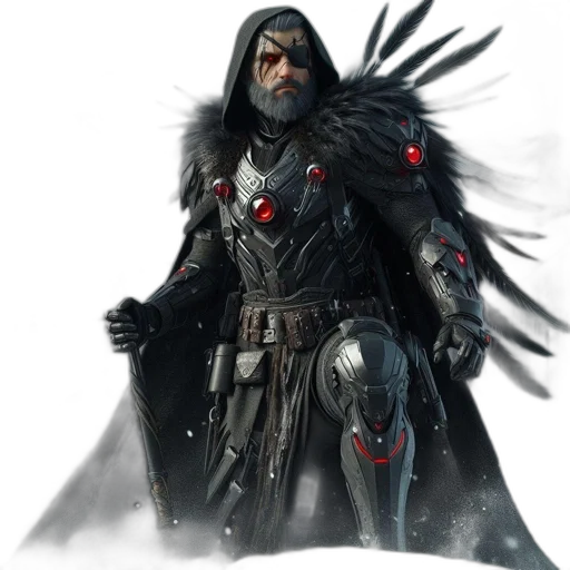 concept art, fantasy art, comic book art, cyberpunk transparent PNG cut-out