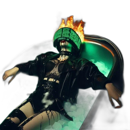 mask, jacket, creature, robot transparent PNG cut-out