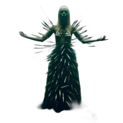 creature, dress, staff, animal transparent PNG cut-out