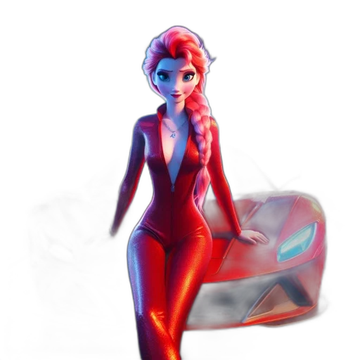 dress, robot, concept art, 3d render transparent PNG cut-out