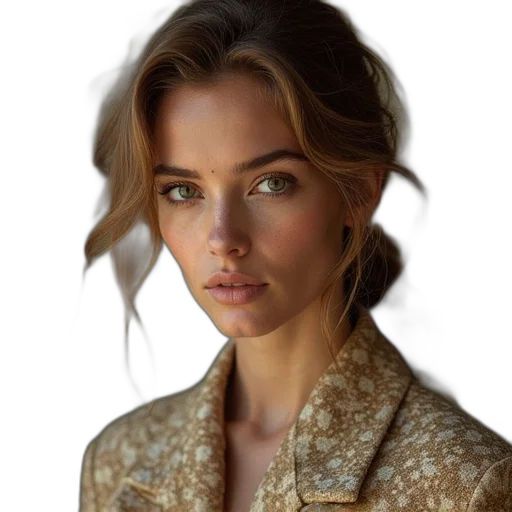 jacket, face, hair, staff transparent PNG cut-out