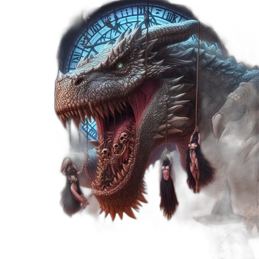 dragon, creature, face, fantasy art transparent PNG cut-out