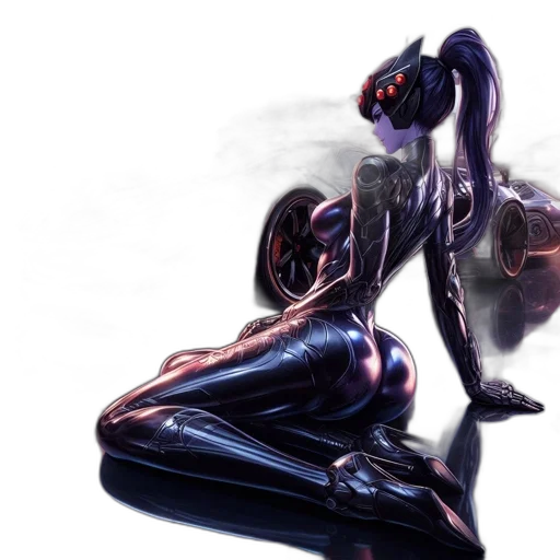 robot, creature, concept art, cyberpunk transparent PNG cut-out