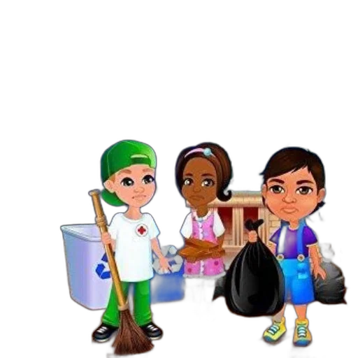 staff, cartoon, 3d render, children transparent PNG cut-out