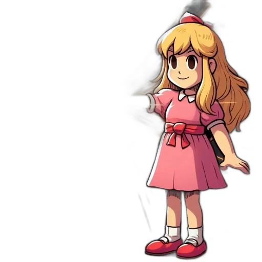 dress, staff, hat, hair transparent PNG cut-out