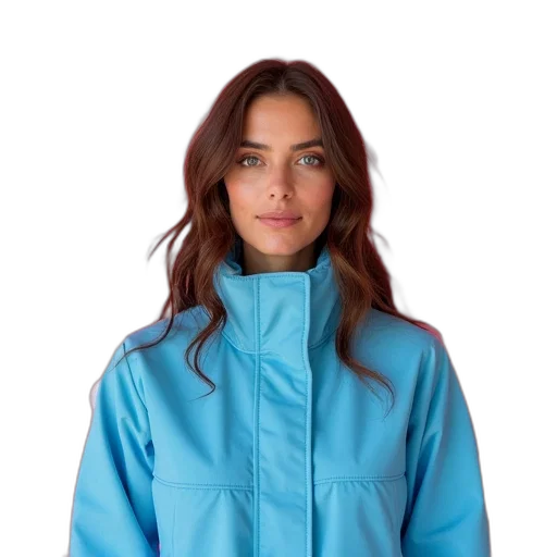 jacket, face, vaporwave, blue transparent PNG cut-out