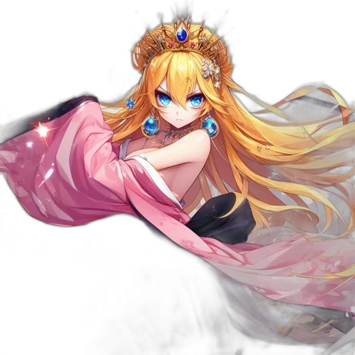 crown, dress, sword, staff transparent PNG cut-out