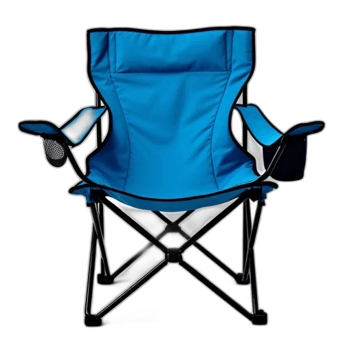furniture, camping, chair, blue transparent PNG cut-out