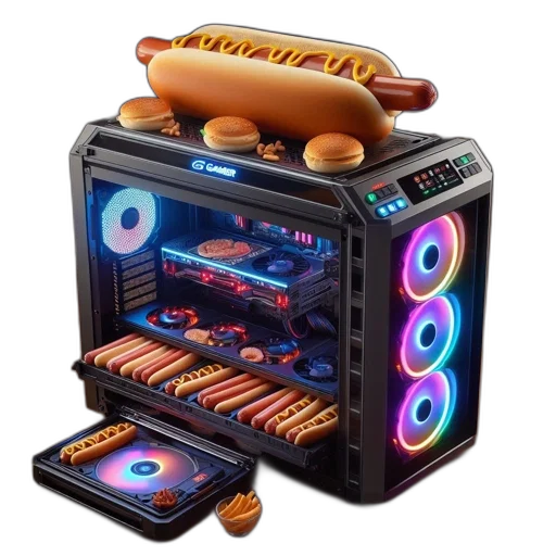 food, robot, cyberpunk, concept art transparent PNG cut-out