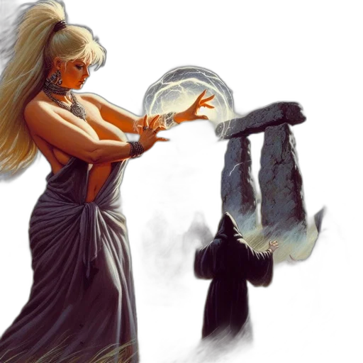 dress, sword, weapon, staff transparent PNG cut-out