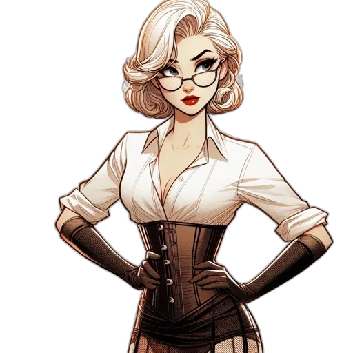 staff, dress, jacket, comic book art transparent PNG cut-out