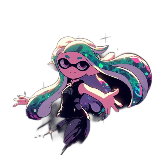 hair, staff, weapon, dress transparent PNG cut-out