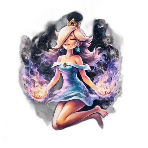 dress, fantasy art, concept art, comic book art transparent PNG cut-out