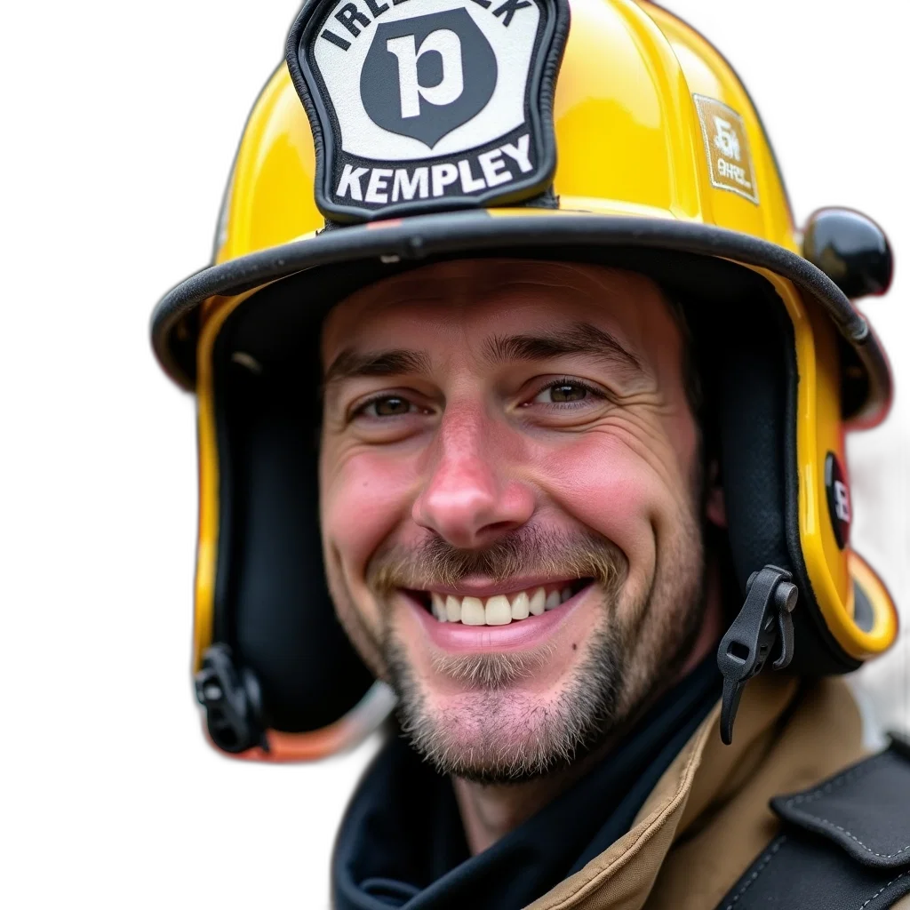 staff, firefighter, full, gear transparent PNG cut-out