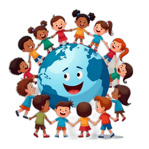 cartoon, colorful, illustration, group transparent PNG cut-out