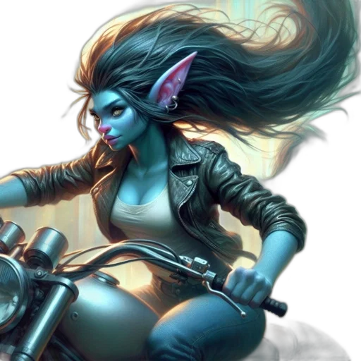 fantasy art, concept art, comic book art, cyberpunk transparent PNG cut-out
