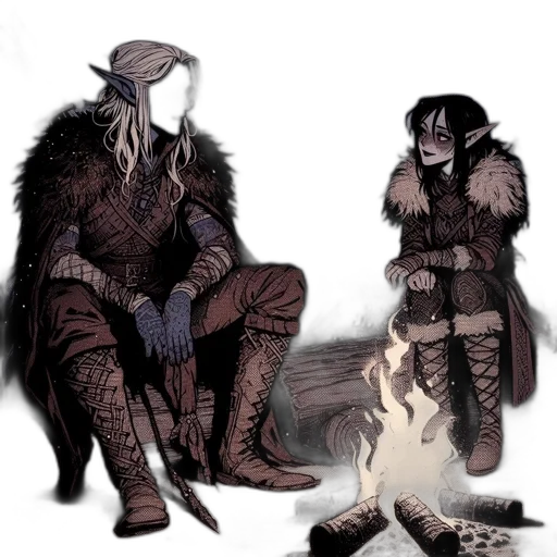 concept art, fantasy art, comic book art, watercolor transparent PNG cut-out