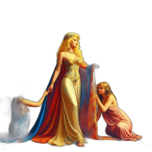 dress, crown, fantasy art, concept art transparent PNG cut-out