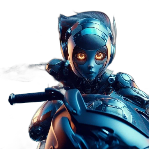 robot, weapon, concept art, cyberpunk transparent PNG cut-out